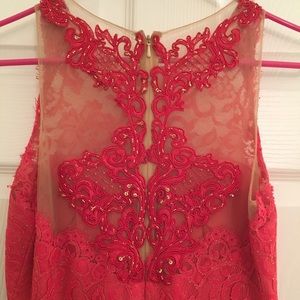 Marchesa Notte Floral Lace Gown